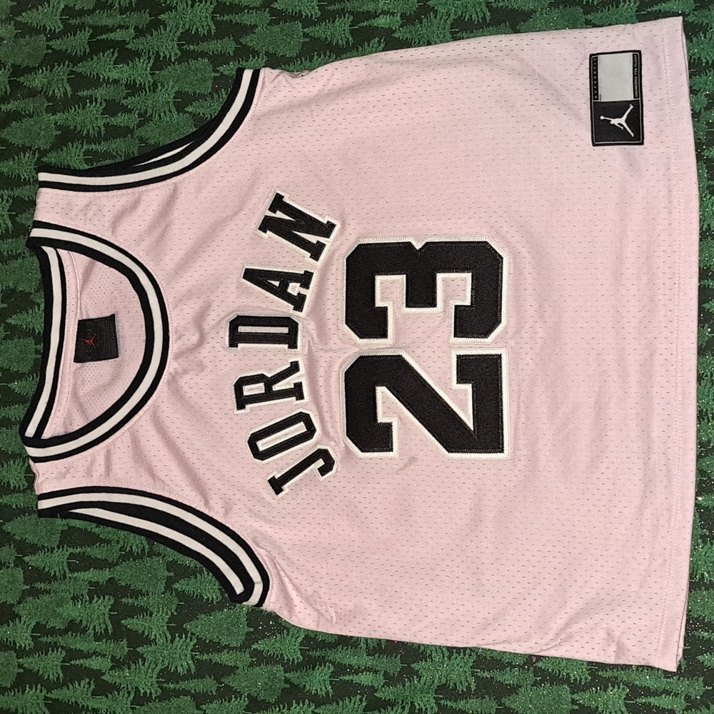 Jordan Light Pink Jersey with Black Trim